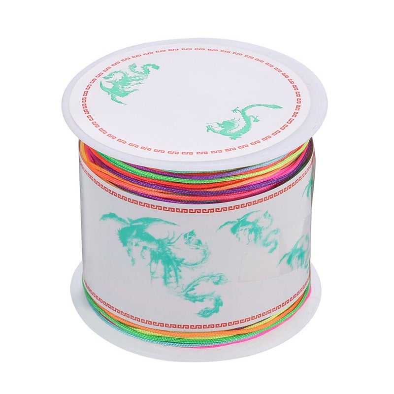 Mayitr 0.8mm Nylon Cord, Thread Chinese Knot Macrame Rattail Bracelet Braided String (Colorful) - Image 2